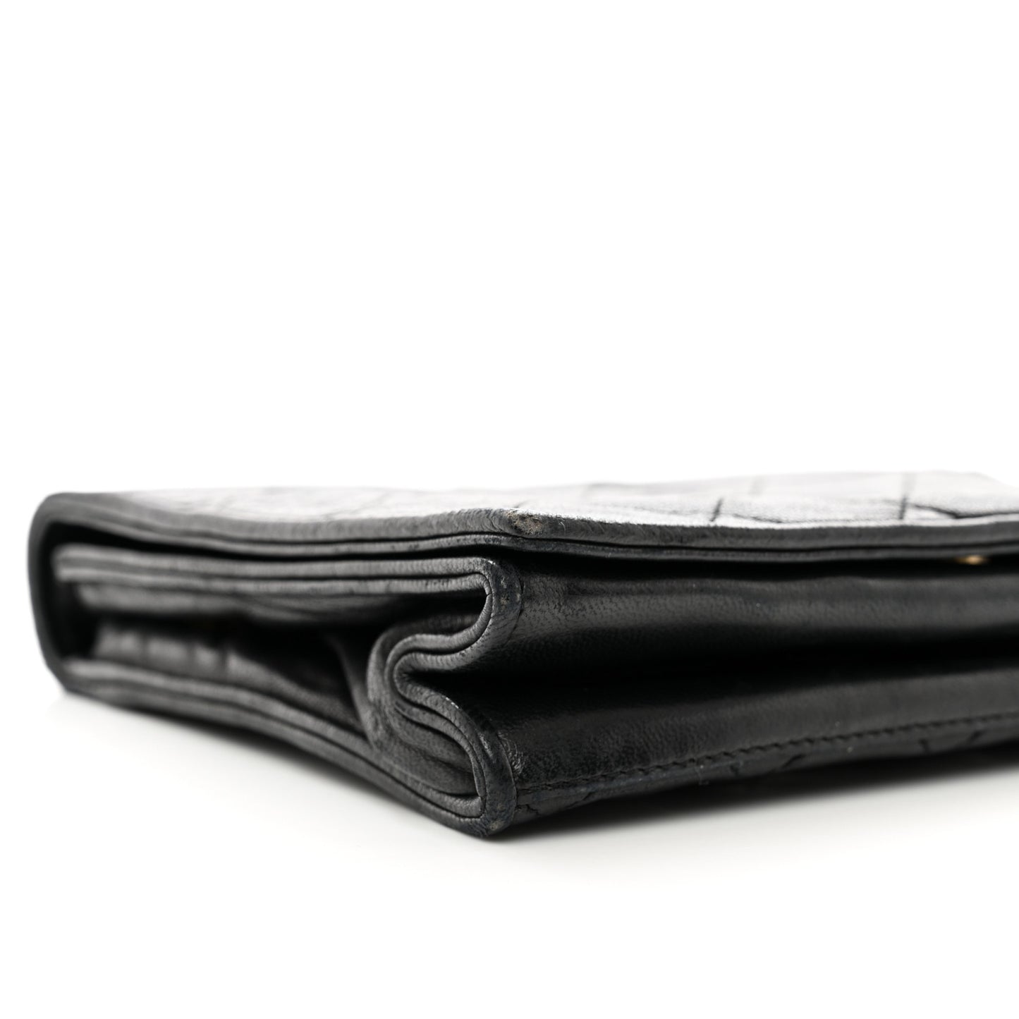 Lambskin Quilted CC Small Single Flap Black