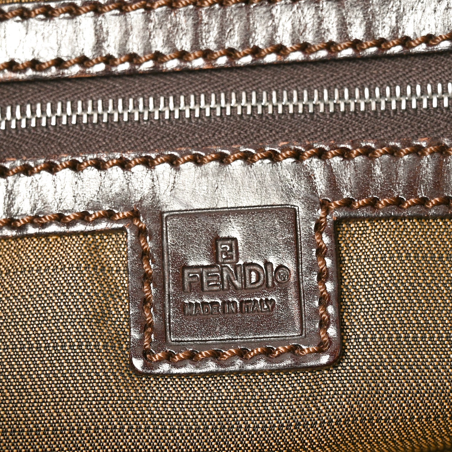 Fendi Zucca Shoulder Bag Tobacco 6 of 10