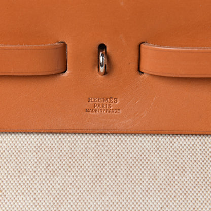 Hermes Toile Vache Calfskin Herbag Cabin Natural 8 of 20