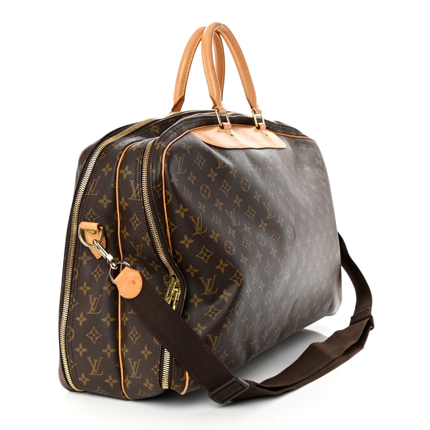 Louis Vuitton Monogram Alize 2 Compartment Luggage Travel Bag 3 of 11