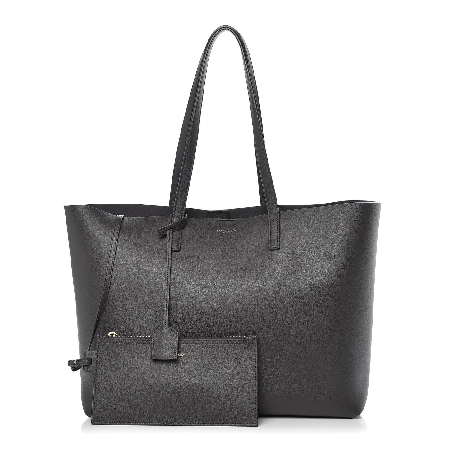 Calfskin Large Shopping Tote Asphalt