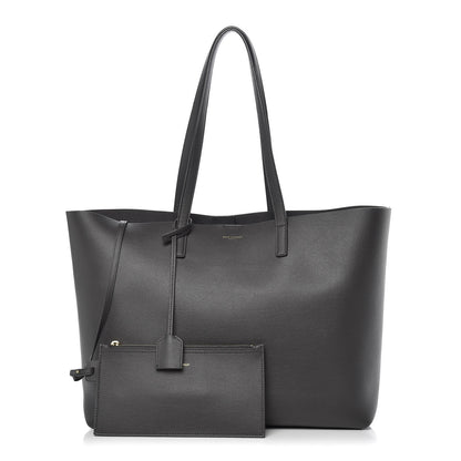 Saint Laurent Calfskin Large Shopping Tote Asphalt 1 of 11