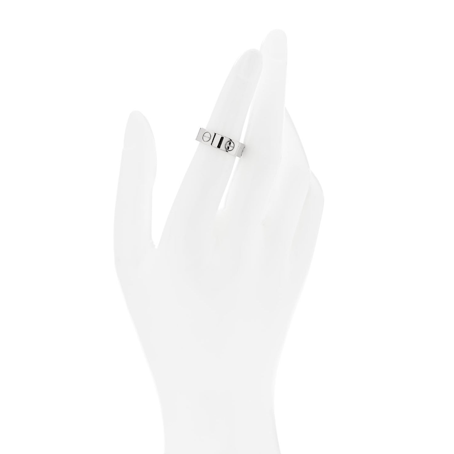 18K White Gold 5.5mm LOVE Ring 50 5.25