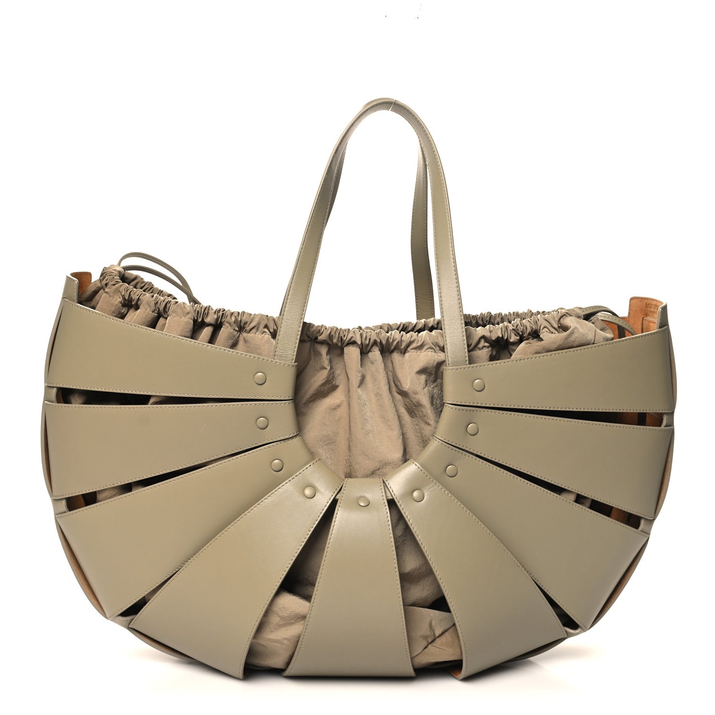 French Calfskin Large Shell Bag Taupe