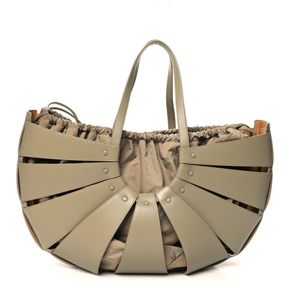 Bottega Veneta French Calfskin Large Shell Bag Taupe 1 of 12
