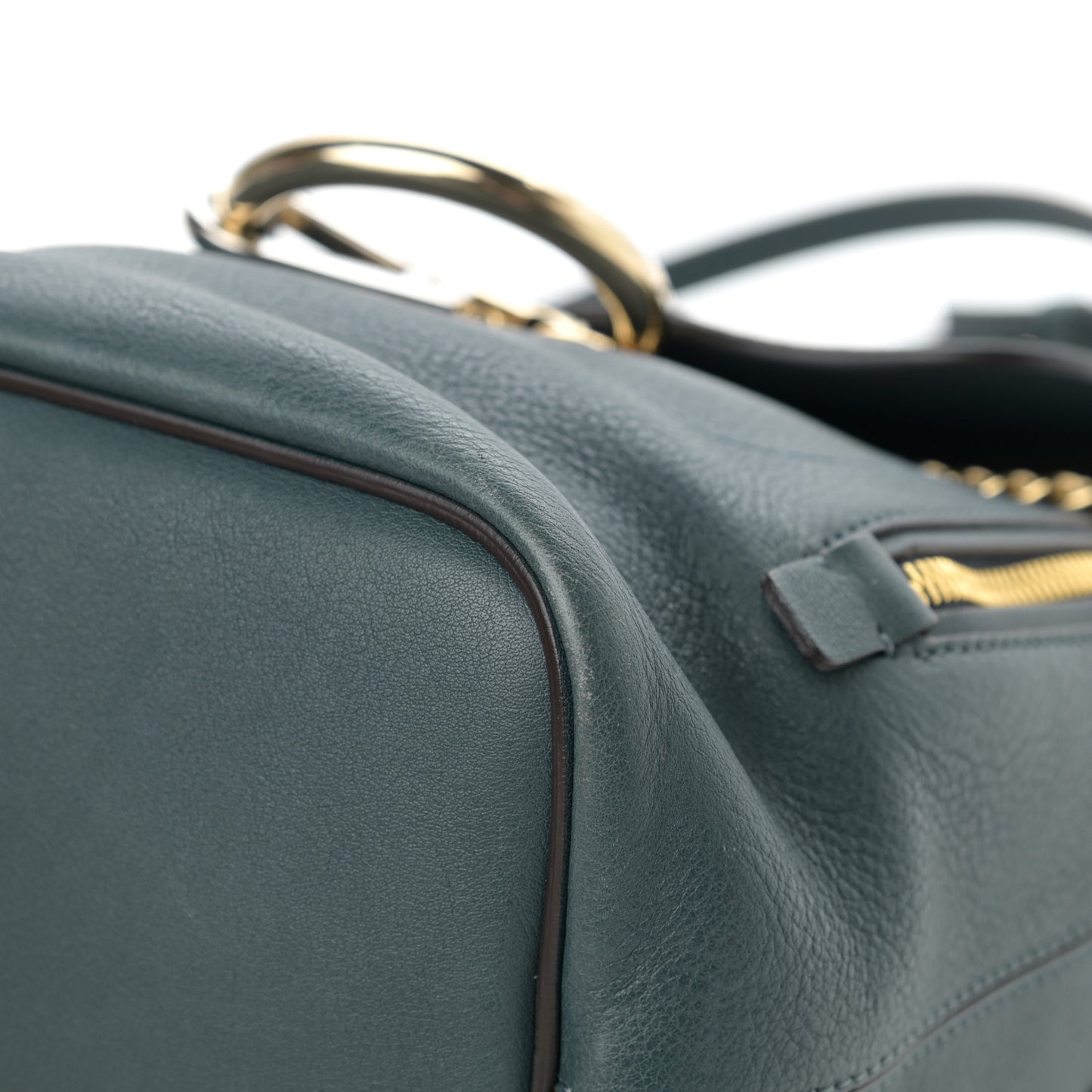 Suede Calfskin Small Faye Backpack Silver Blue
