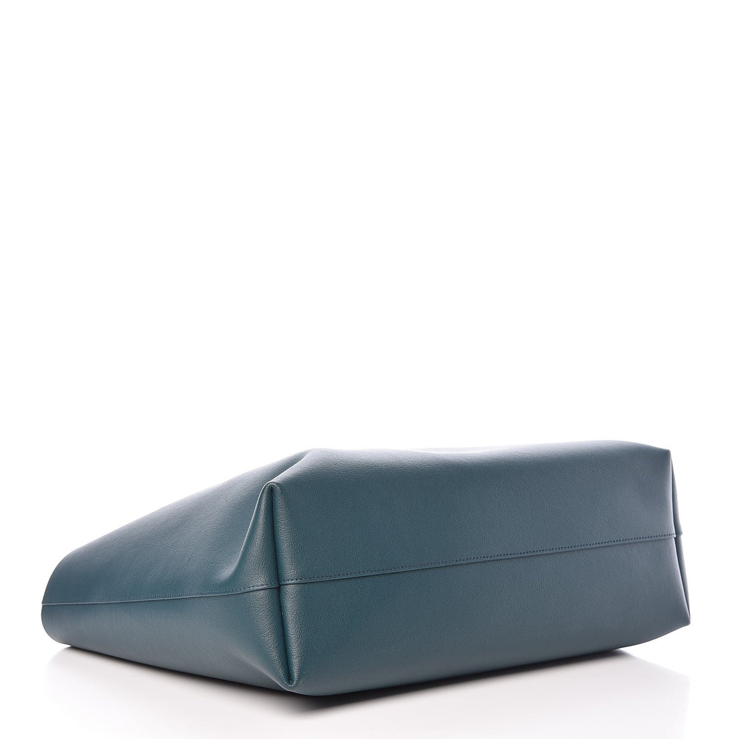 Calfskin Large Shopping Tote Dark Turquoise