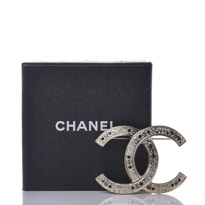 Chanel Crystal CC Brooch Light Gold 5 of 5