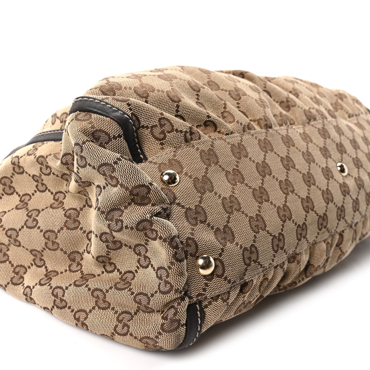 Gucci Monogram D Gold Tote Dark Brown 9 of 10