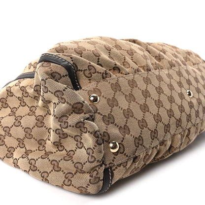 Gucci Monogram D Gold Tote Dark Brown 9 of 10