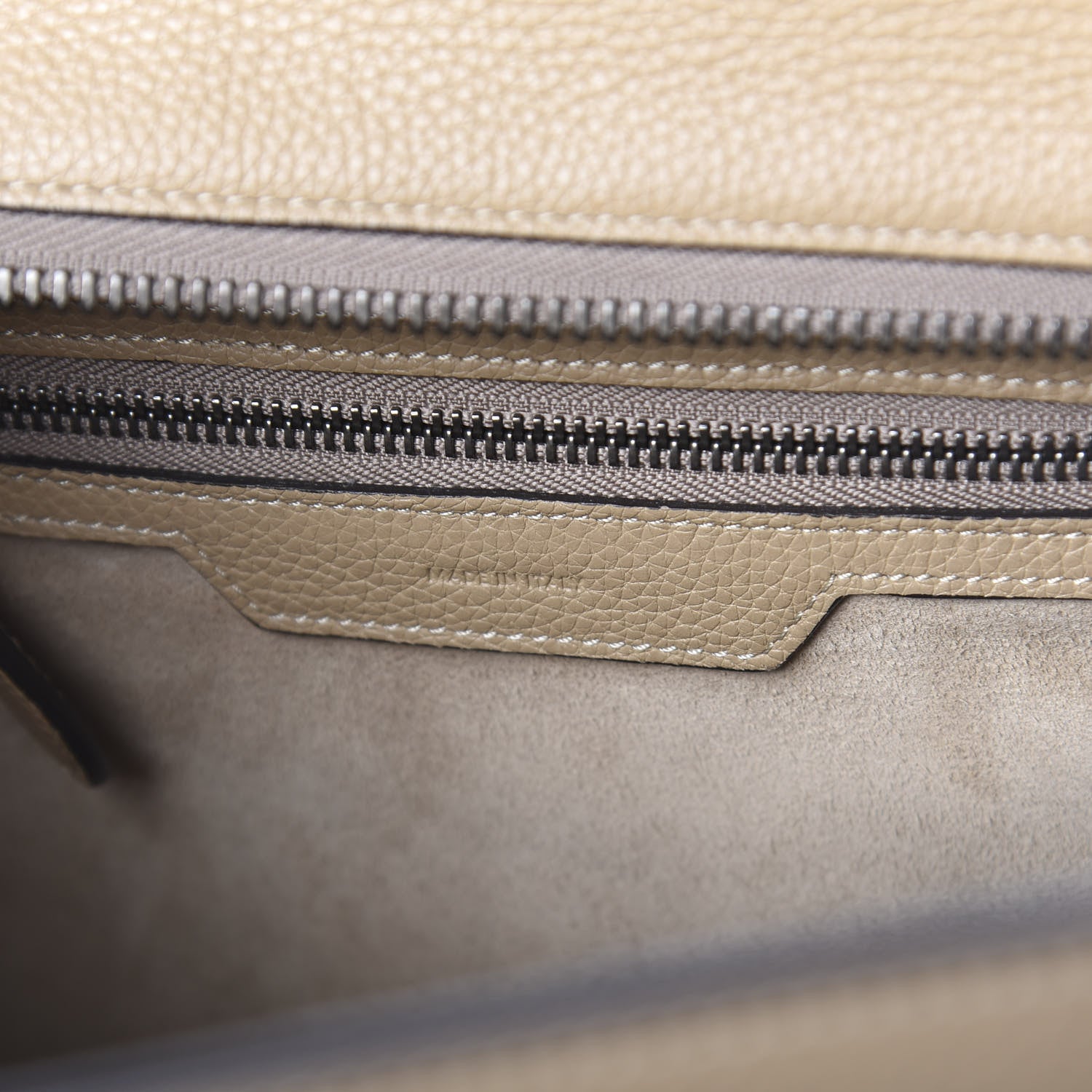 Celine Drummed Calfskin Micro Luggage Dune 6 of 9