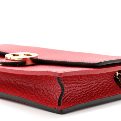Gucci Dollar Calfskin Interlocking G Chain Wallet Red 9 of 13