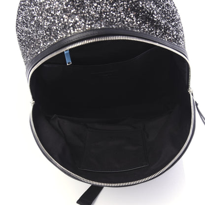 Saint Laurent Glitter Canvas City Backpack Gunmetal 4 of 8