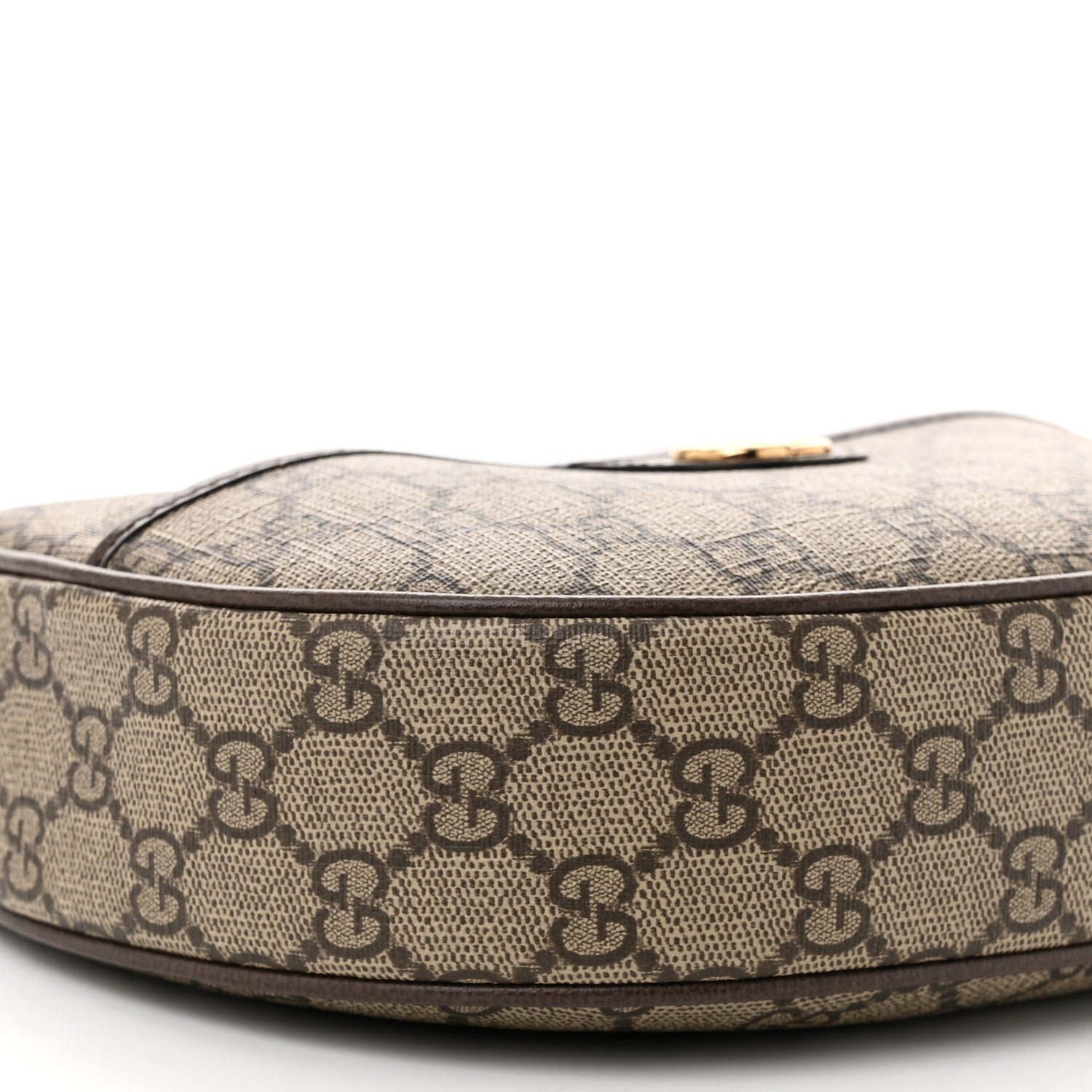 Gucci GG Supreme Monogram Textured Dollar Calfskin Small Ophidia Shoulder Bag Beige Ebony New Acero 9 of 11