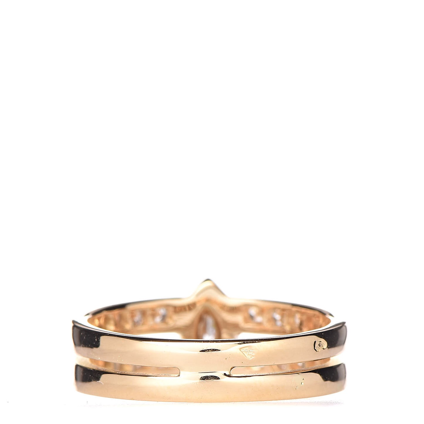 18K Yellow Gold Diamond Marquise Band Ring 52 6