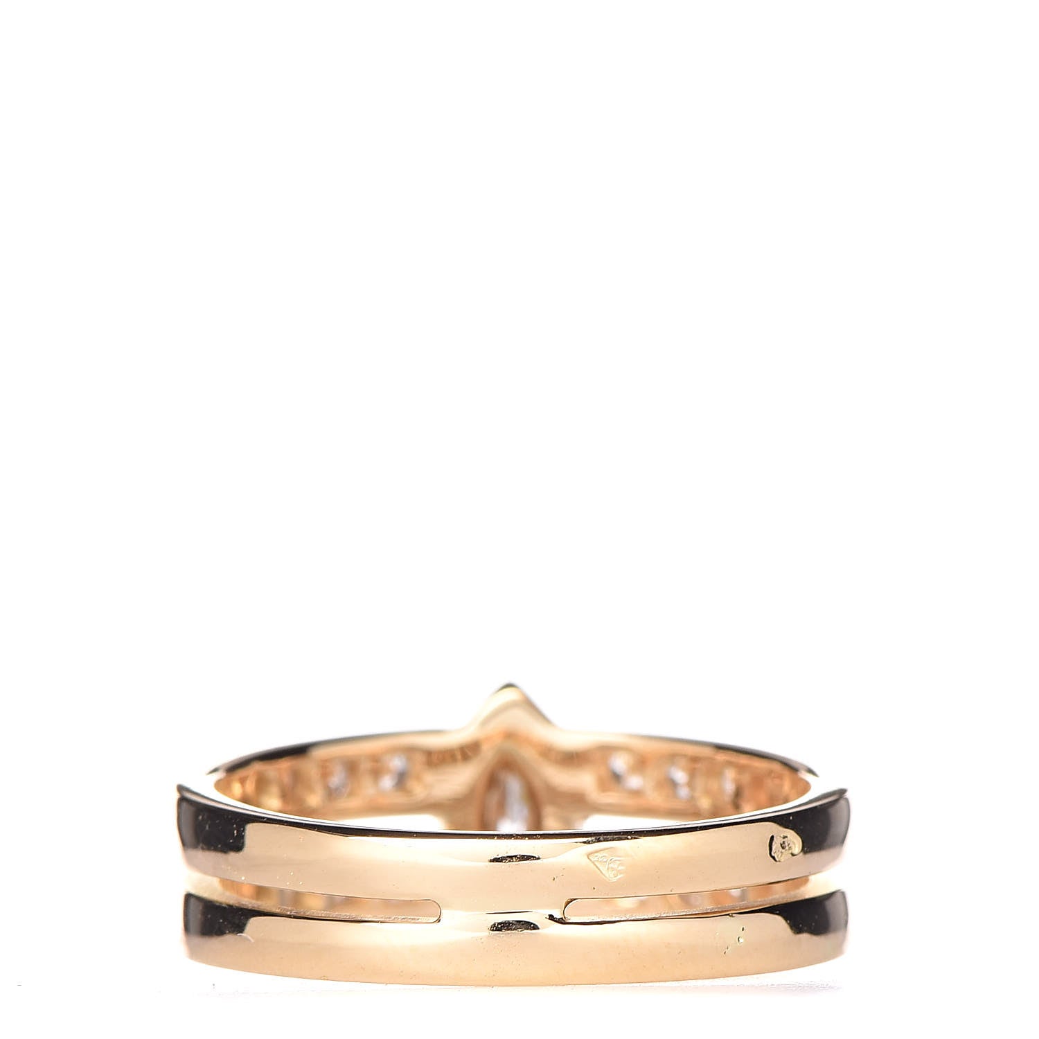 Cartier 18K Yellow Gold Diamond Marquise Band Ring 52 6 4 of 8