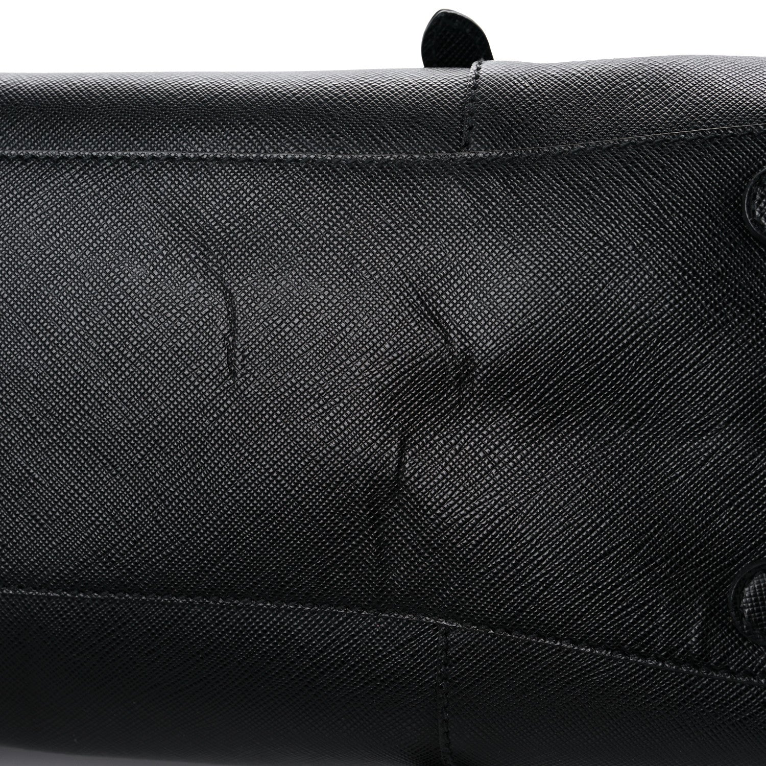 Prada Saffiano Pushlock Satchel Black 11 of 16