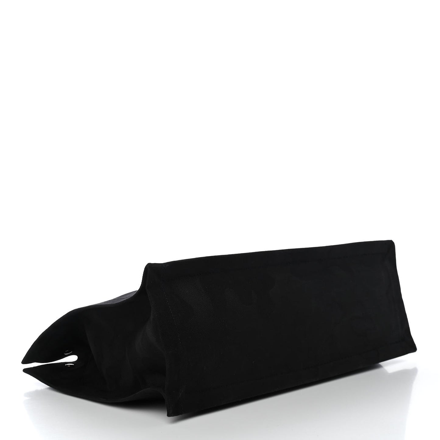 Linen Calfskin Rive Gauche Tote Black