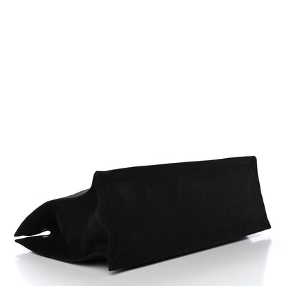 Saint Laurent Linen Calfskin Rive Gauche Tote Black 4 of 9