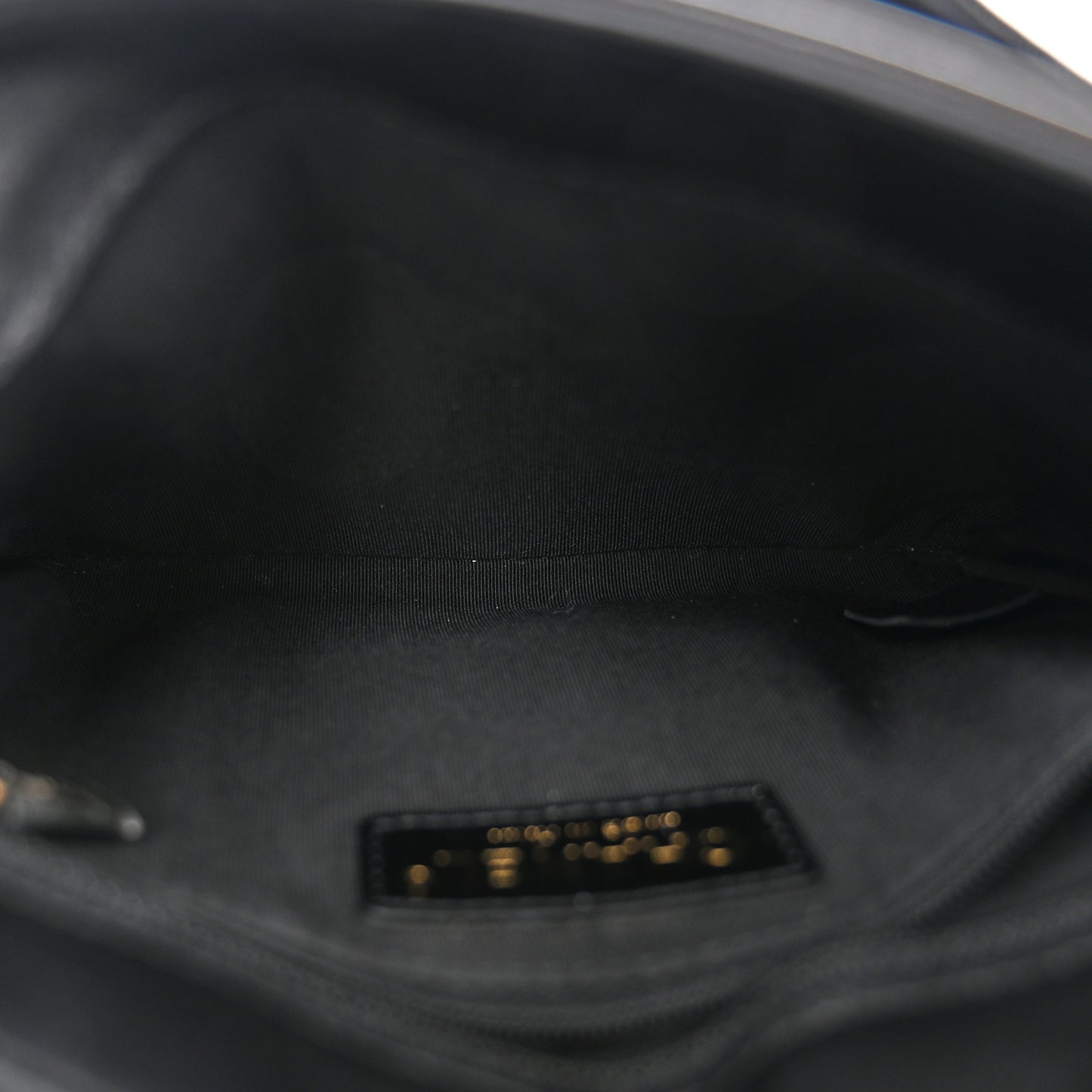 Glazed Calfskin Quilted Double Pocket Crossbody Flap Black
