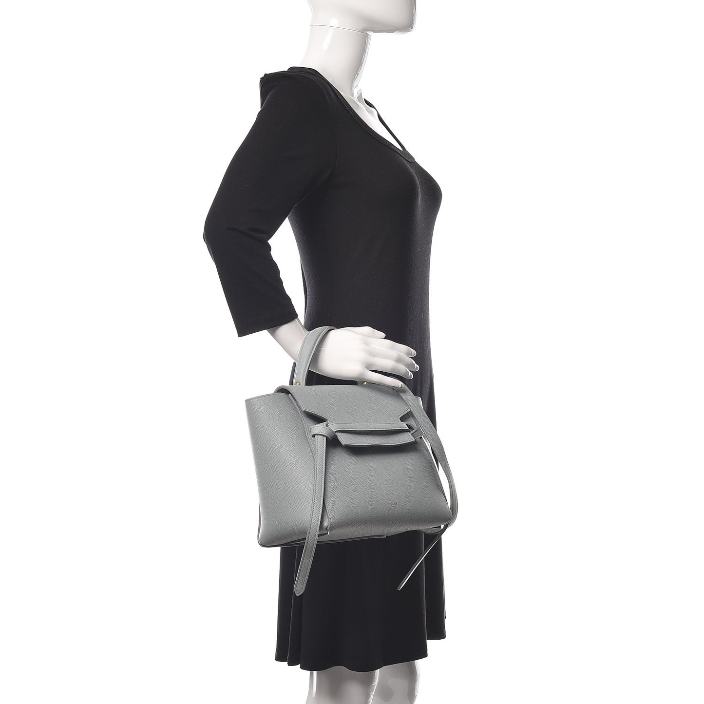 Grained Calfskin Micro Belt Bag Cloud