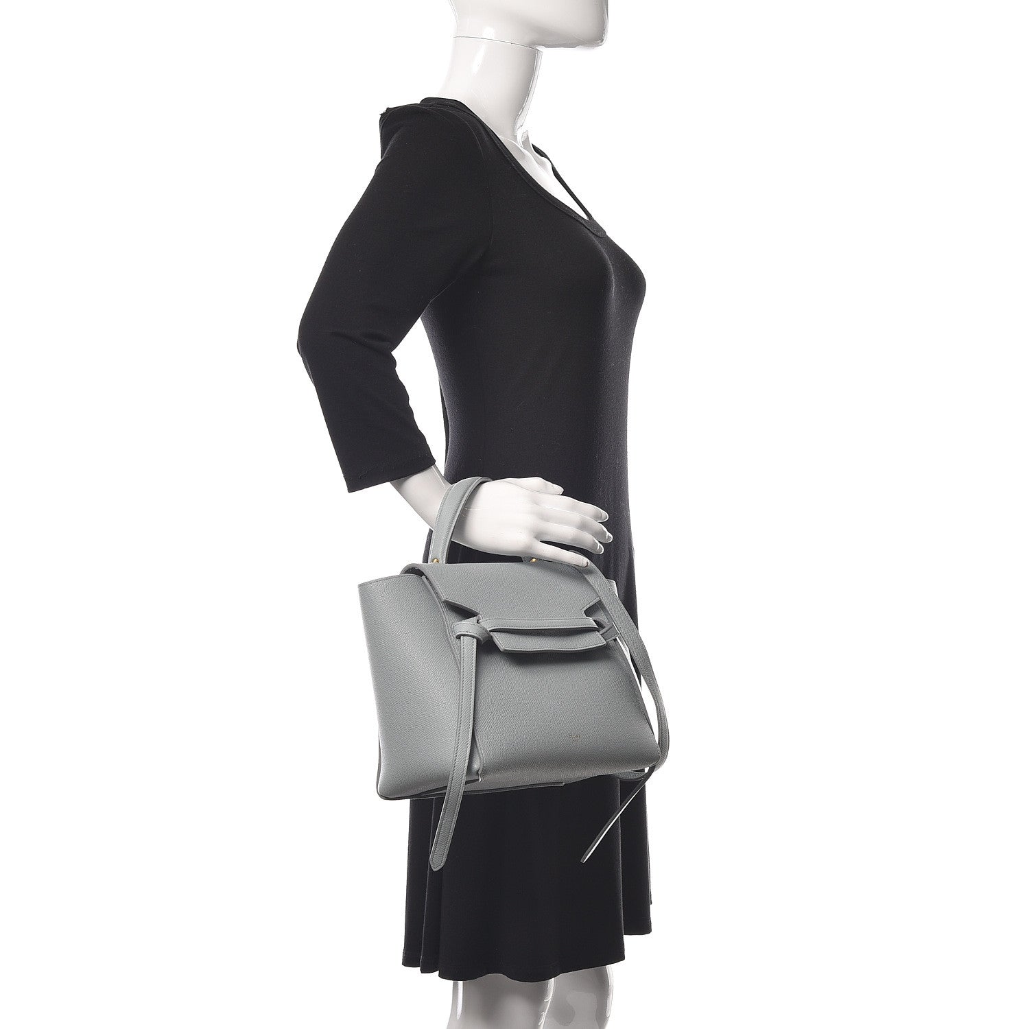 Celine Grained Calfskin Micro Belt Bag Cloud 3 of 10