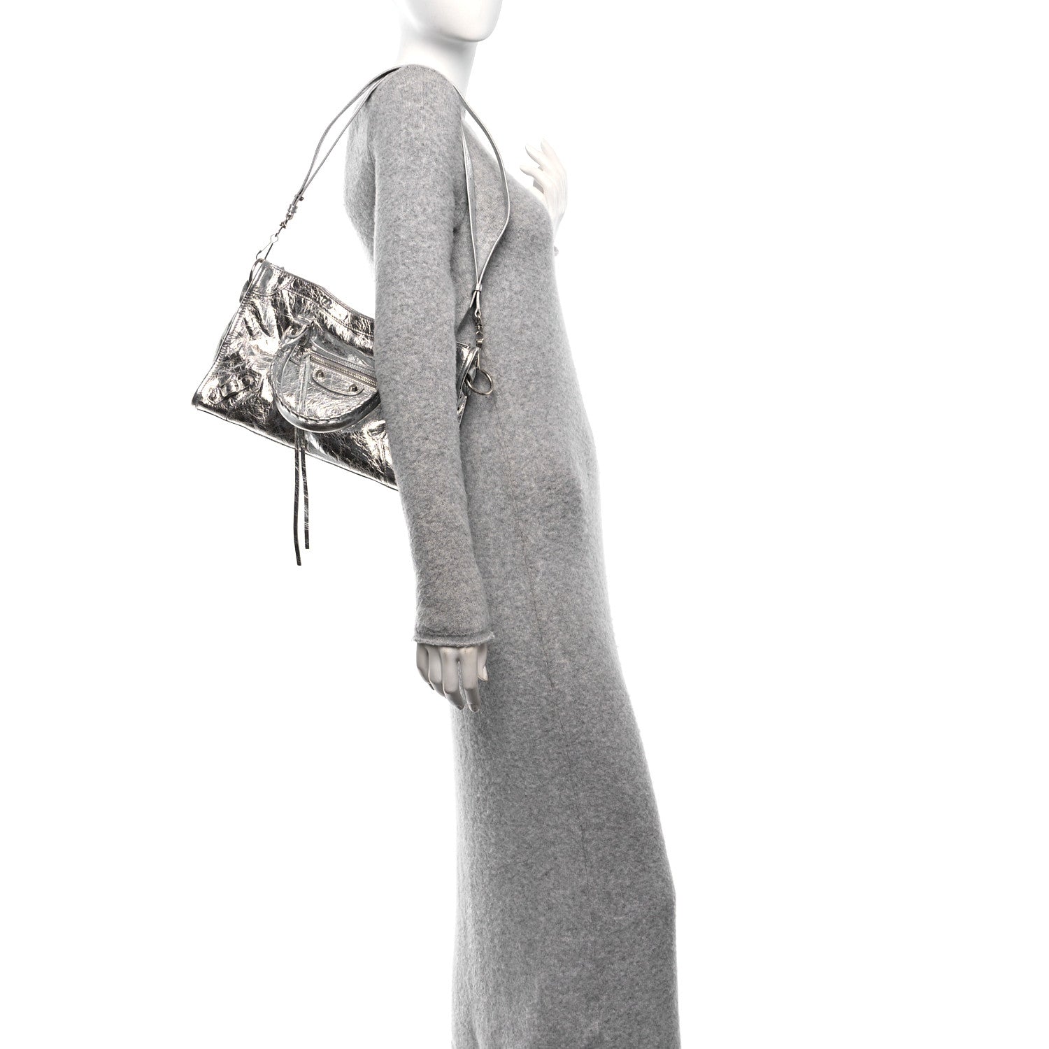 Balenciaga Agneau Silver Hardware Small City Gris Aluminum 2 of 11