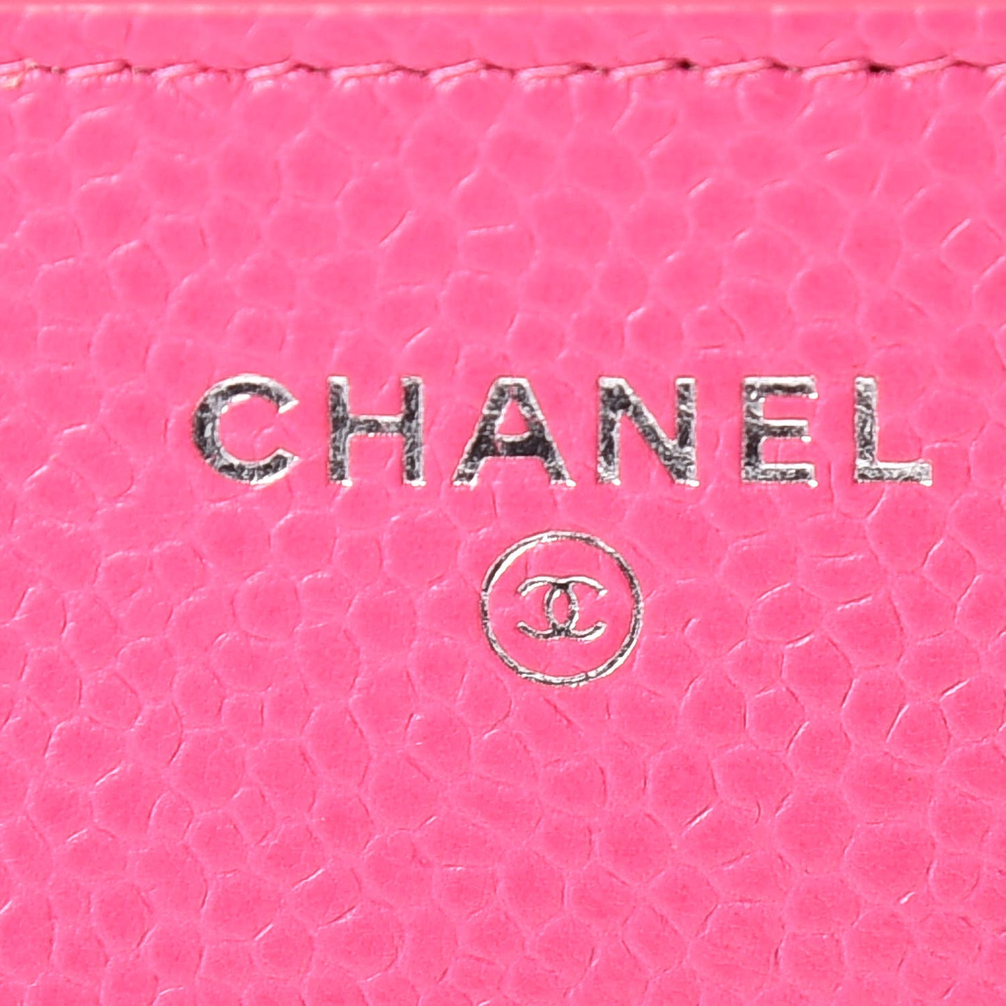 Caviar Quilted Wallet on Chain WOC Pink