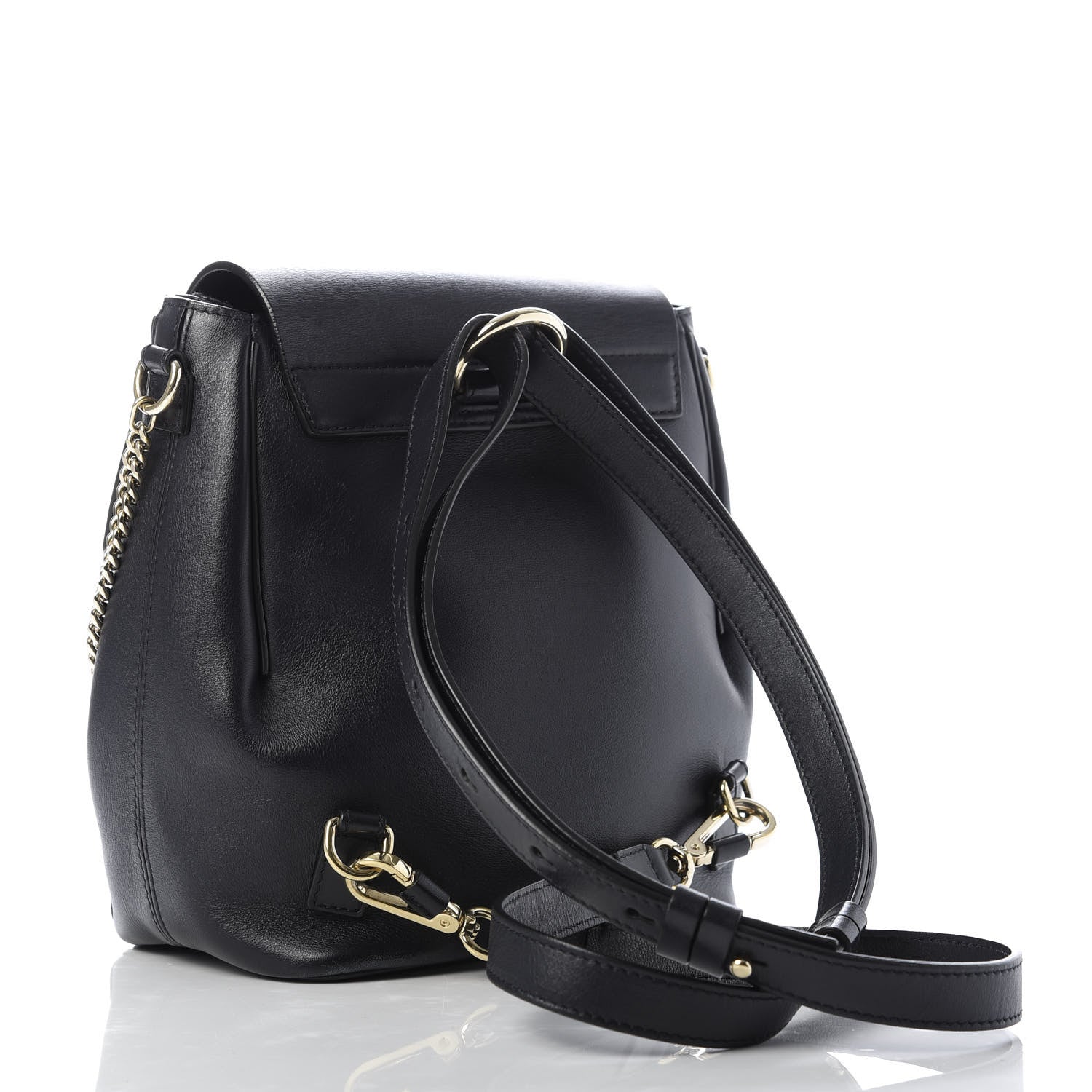 Chloe Calfskin Quilted Medium Faye Backpack Full Blue 2 of 7