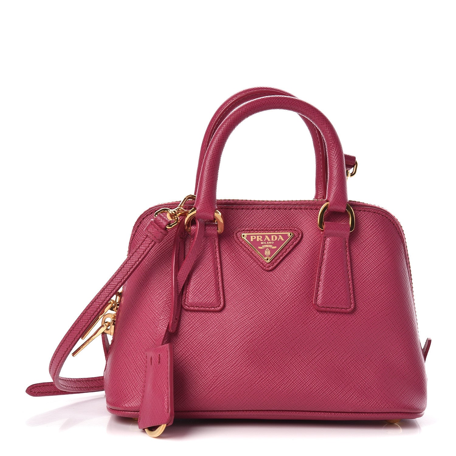 Prada Saffiano Lux Mini Promenade Tote Fuxia 1 of 10