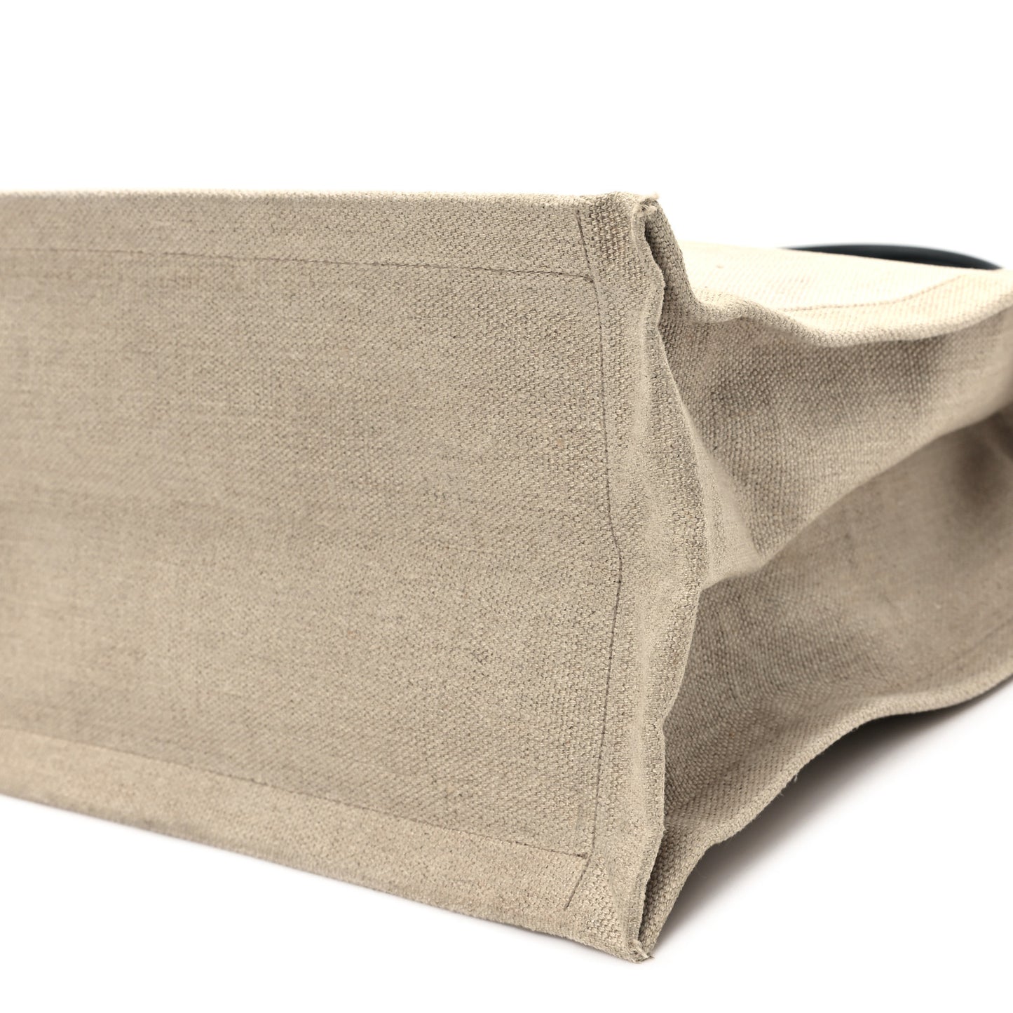 Linen Calfskin Rive Gauche Tote Optic White
