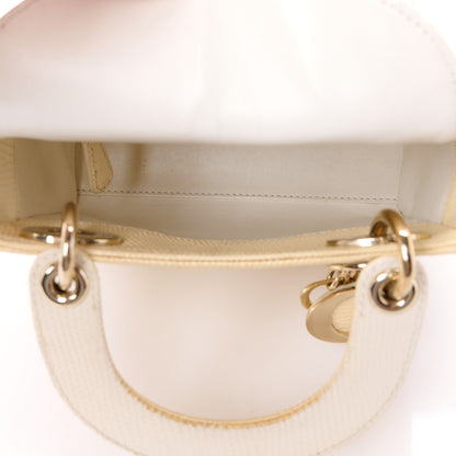Christian Dior Lizard Mini Lady Dior White 5 of 15