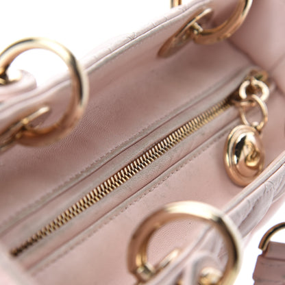 Christian Dior Lambskin Cannage Medium Lady Dior Light Pink 14 of 19