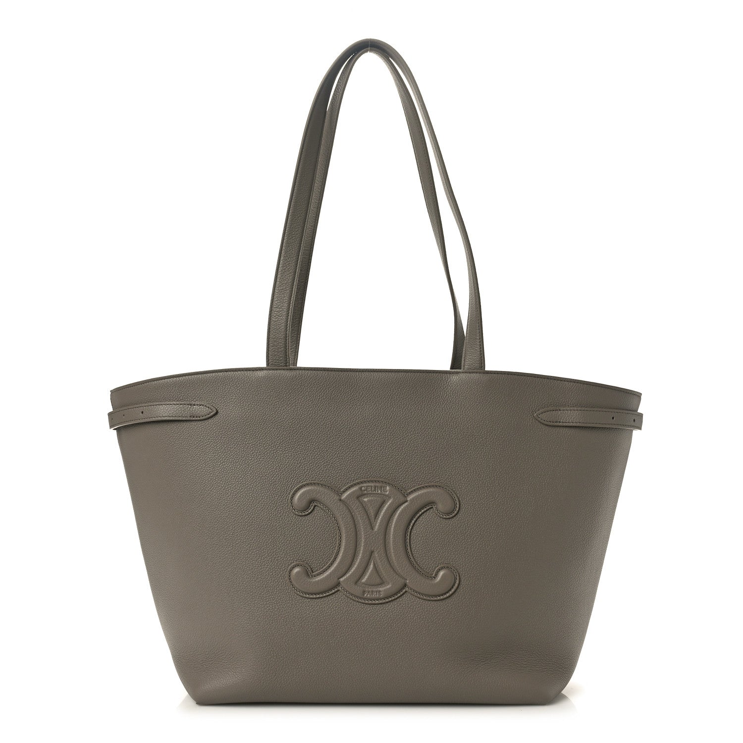 Celine Grained Calfskin Triomphe Medium Cabas Anais Pebble 1 of 10