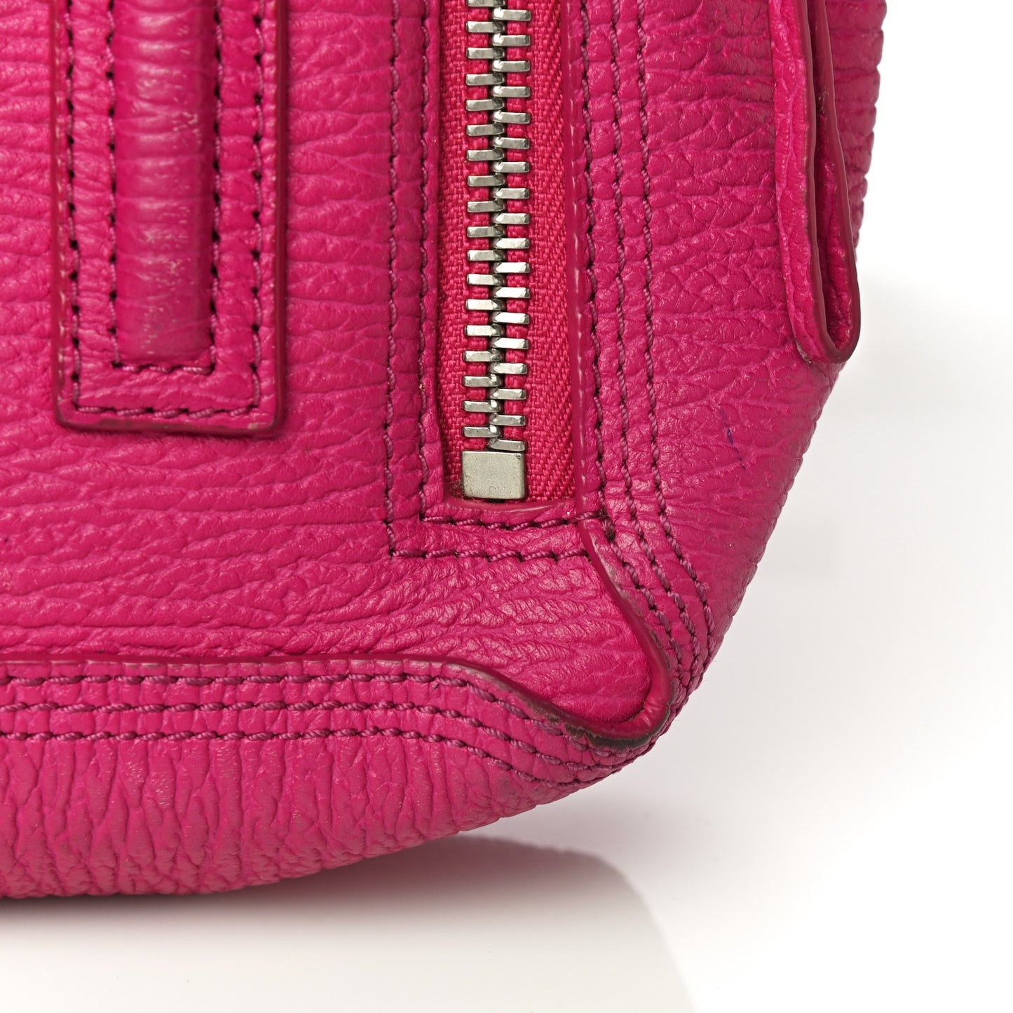 Textured Calfskin Mini Pashli Satchel Fuschia