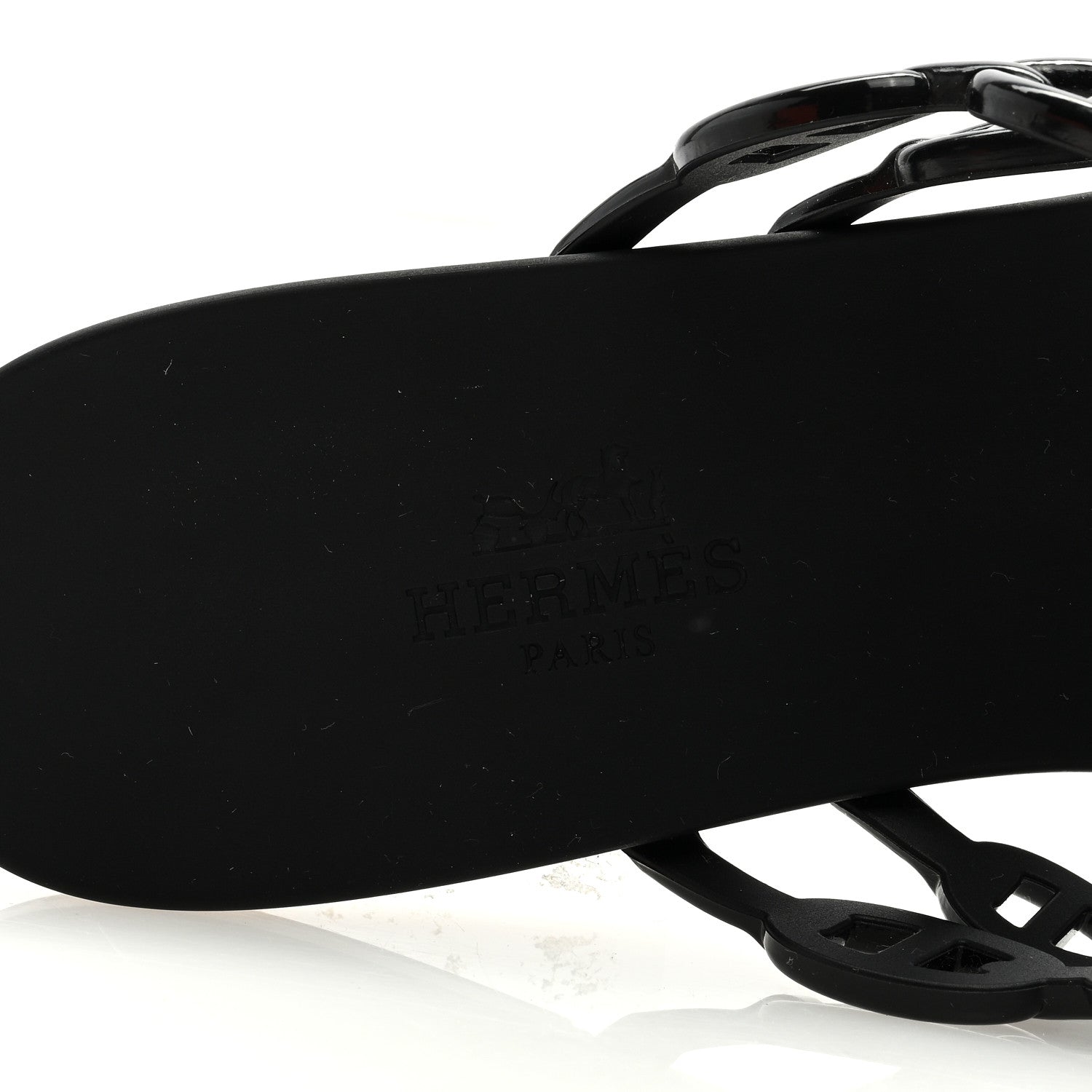 Hermes Rubber Chaine d'Ancre Island Sandals 37 Black 7 of 7