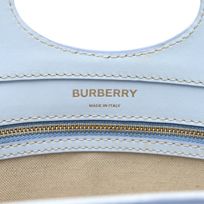 Burberry Canvas Smooth Calfskin Two Tone Mini Pocket Bag Natural Pale Blue 7 of 9