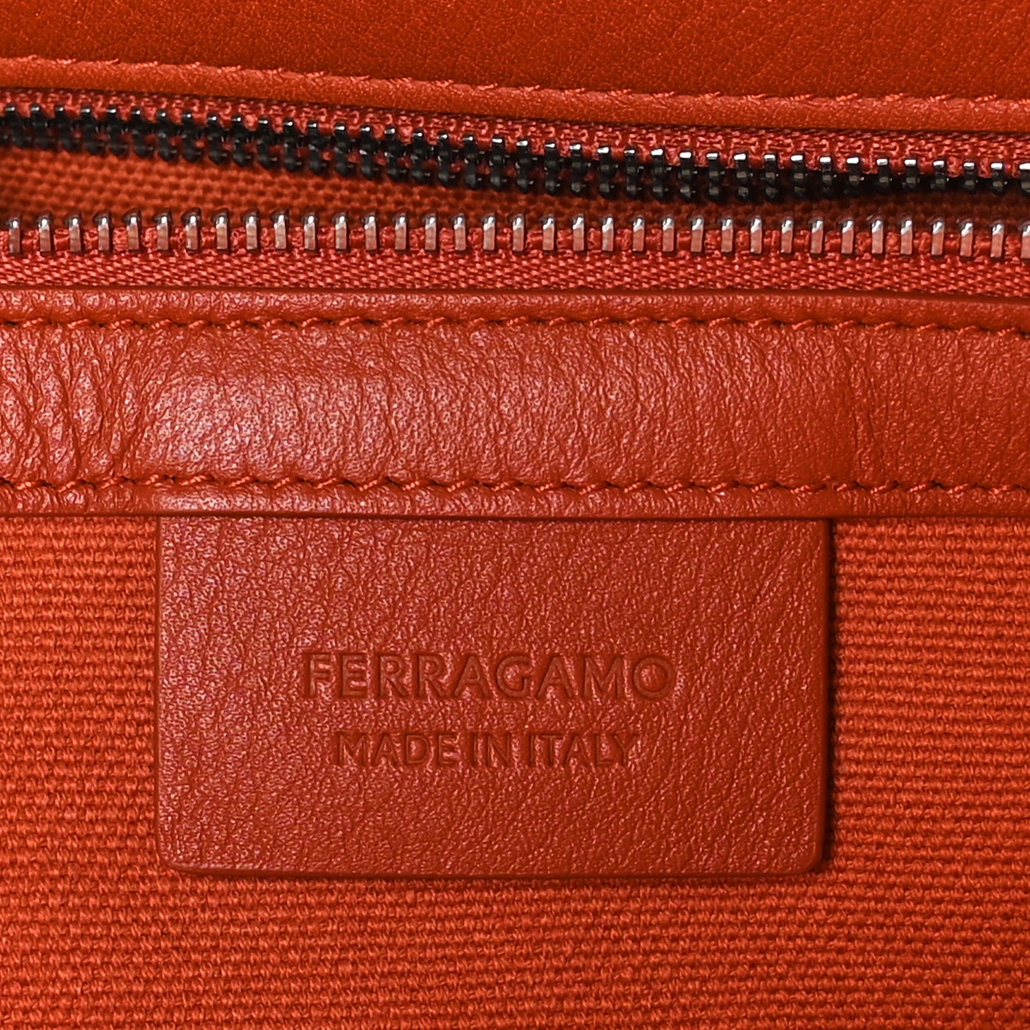 Salvatore Ferragamo Calfskin Large Star Tote Terracotta 6 of 9