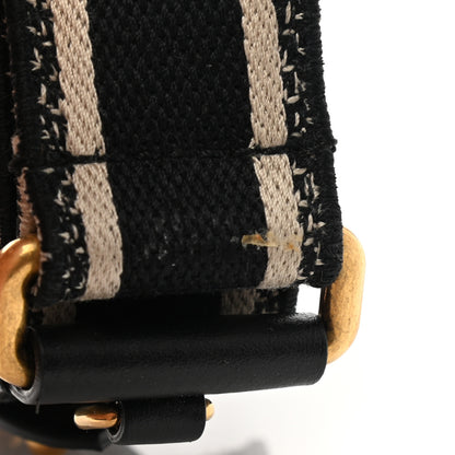 Christian Dior Canvas Embroidered Shoulder Strap Black 5 of 6