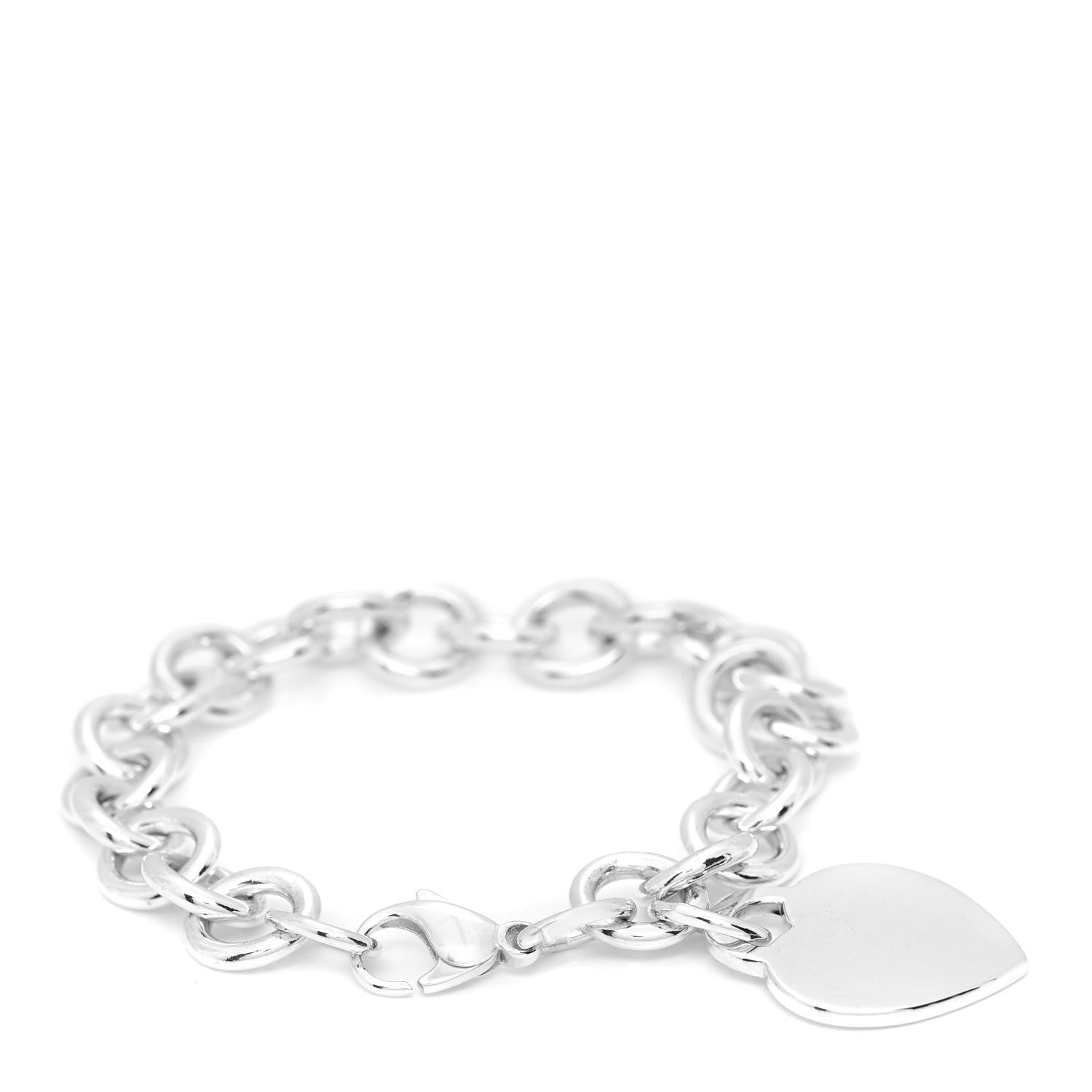 Tiffany Sterling Silver Heart Tag Charm Bracelet 1 of 4