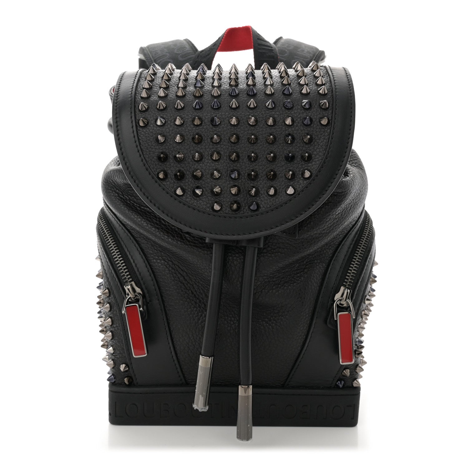 Christian Louboutin Calfskin Spiked Small Explorafunk Backpack Black 1 of 10