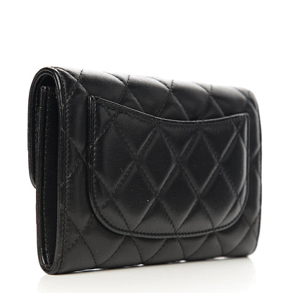 Chanel Lambskin Quilted Small Flap Wallet Black 2 of 8