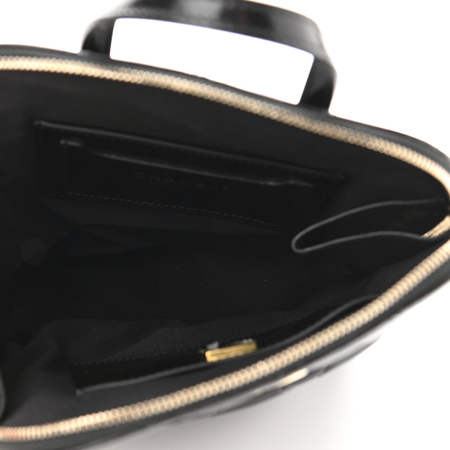 Shiny Calfskin My Pocket Backpack Black