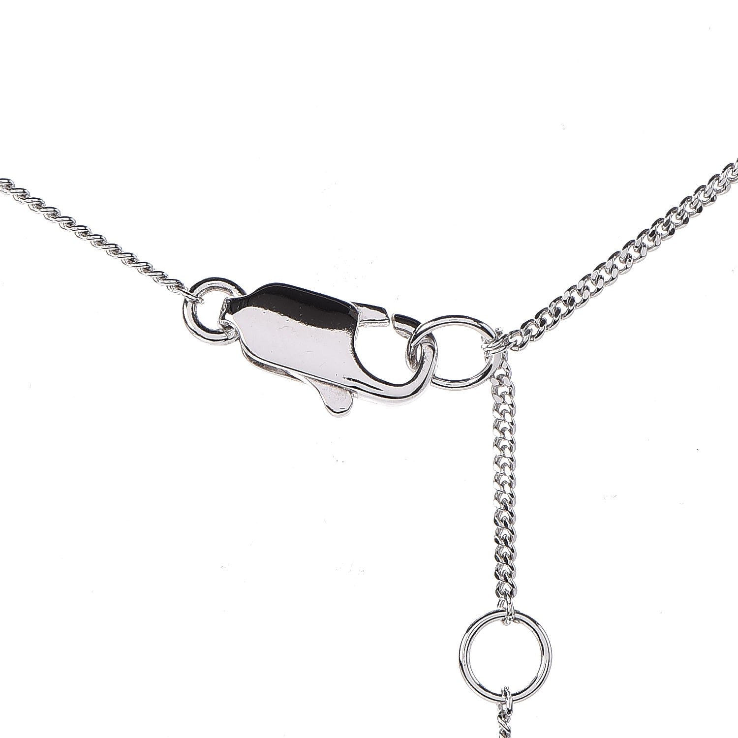 Christian Dior Crystal Bow Drop Necklace Silver 5 of 6