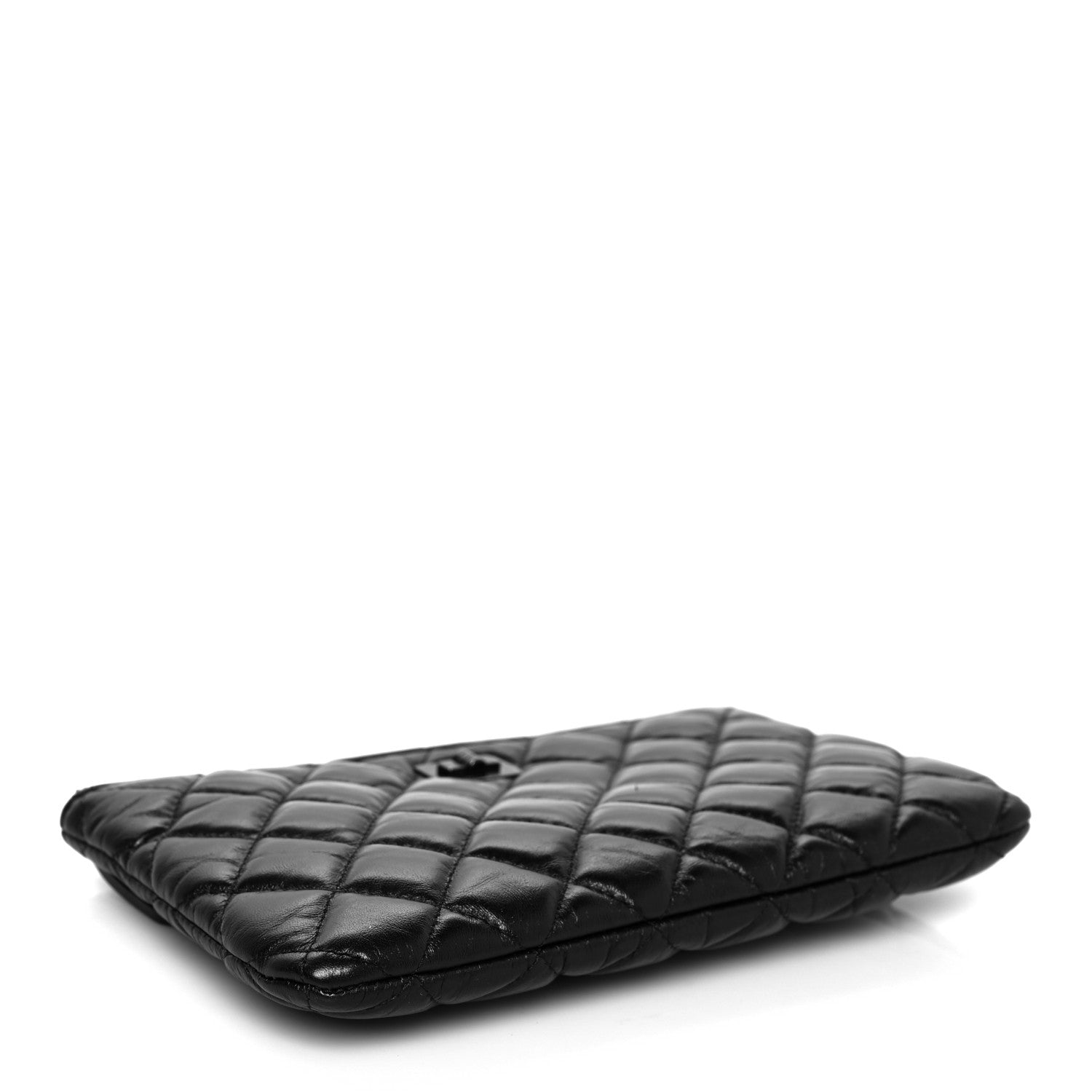 Chanel Aged Calfskin Quilted Medium Reissue Cosmetic Case So Black 4 of 10