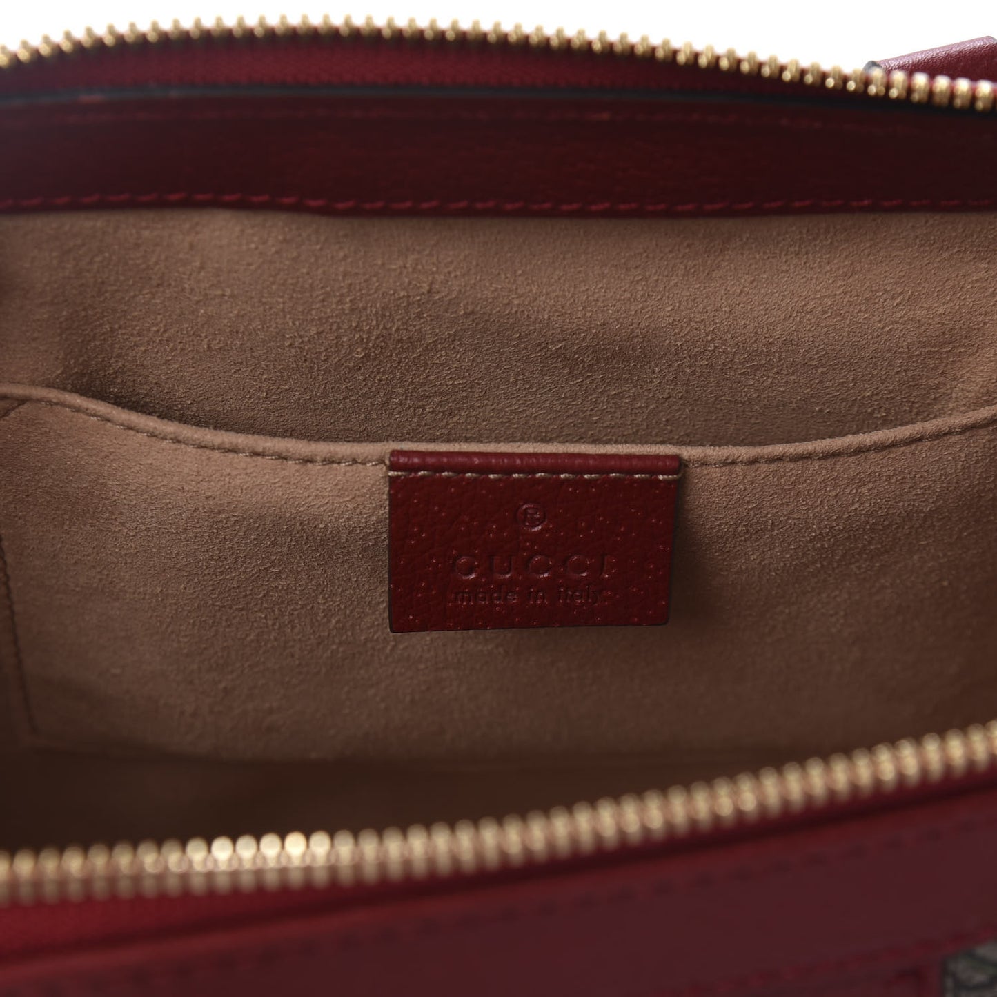 GG Supreme Monogram Flora Web Small Ophidia Tote Bag Red