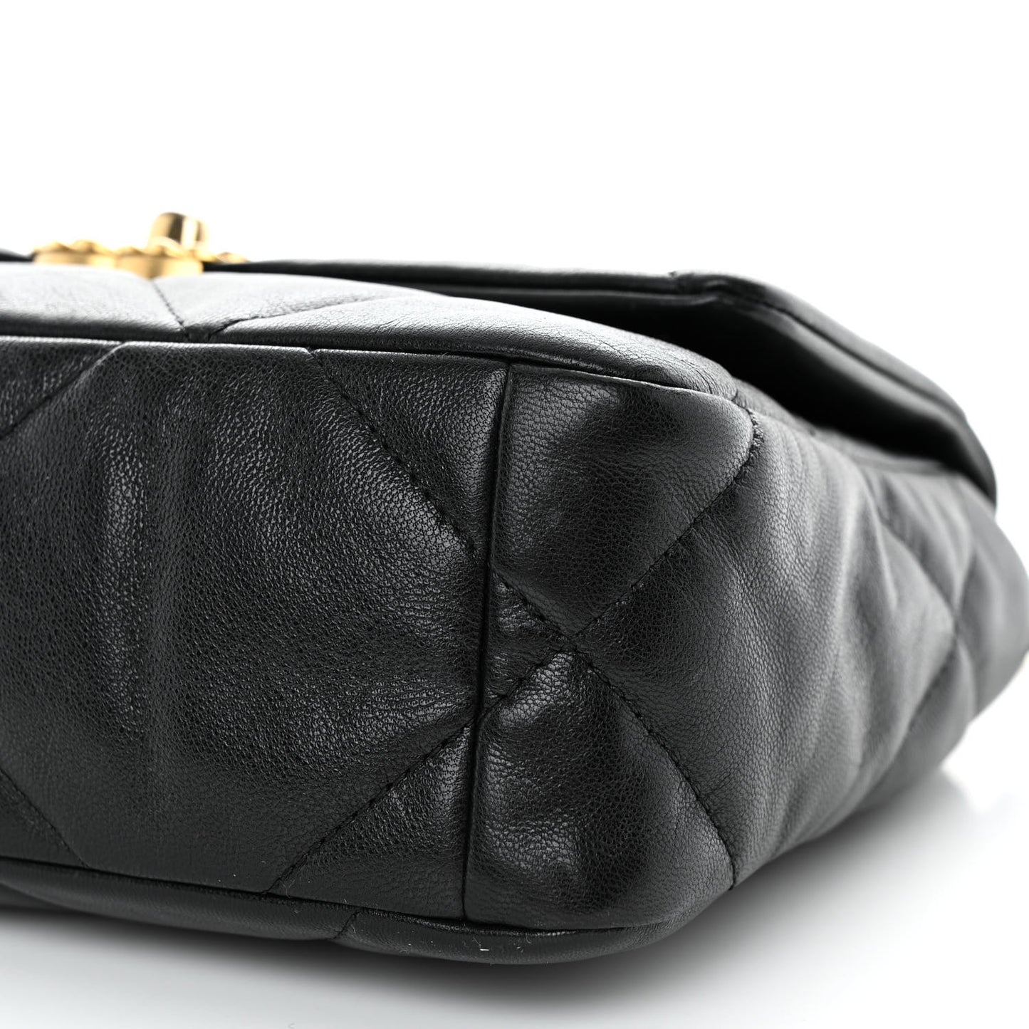 Goatskin Quilted Medium Chanel 19 Flap Black