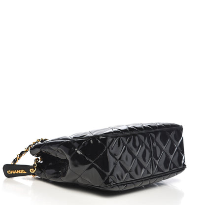 Chanel Patent Quilted Camera Case Black 4 of 11