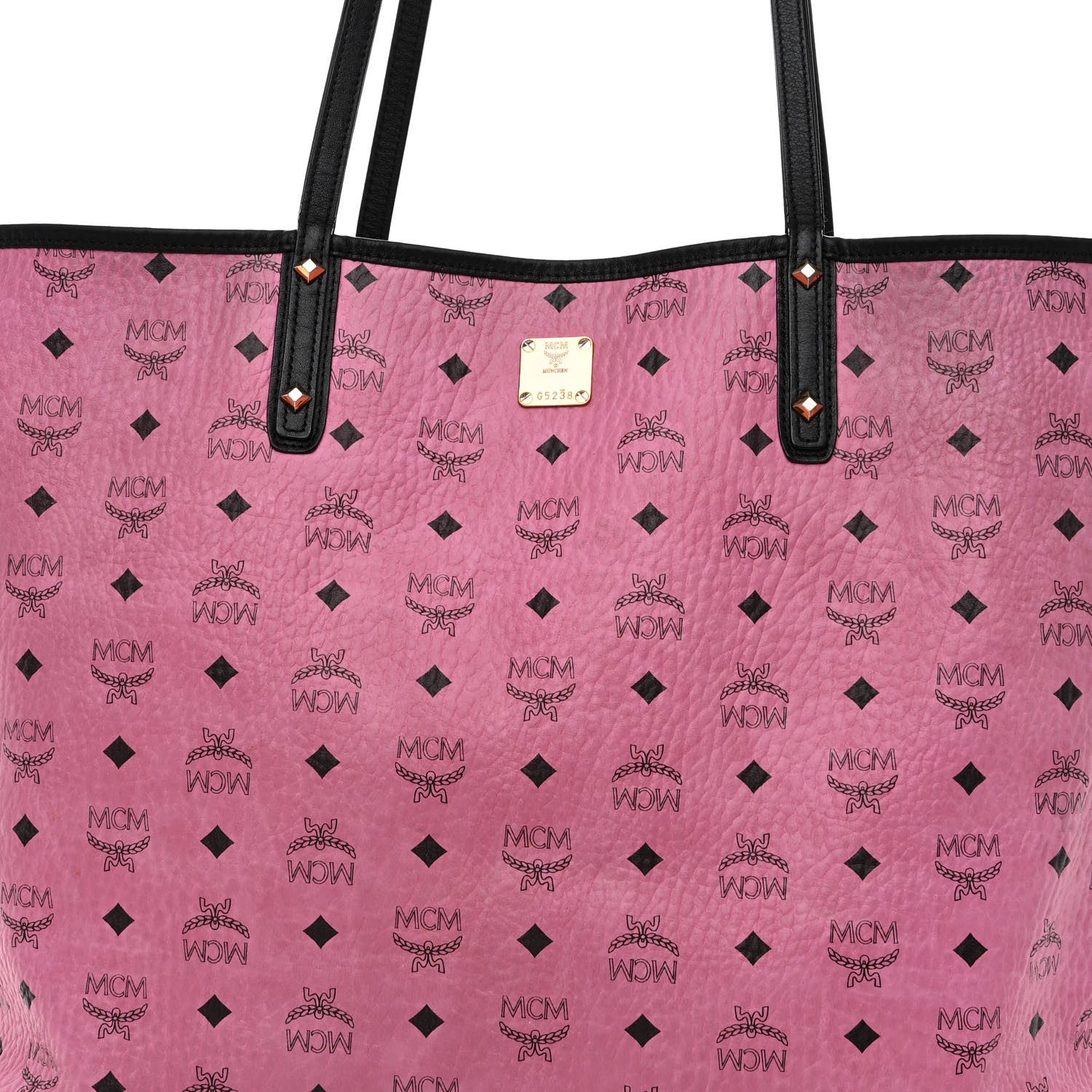 MCM Visetos Large Project Reversible Shopper Tote Pink 10 of 18
