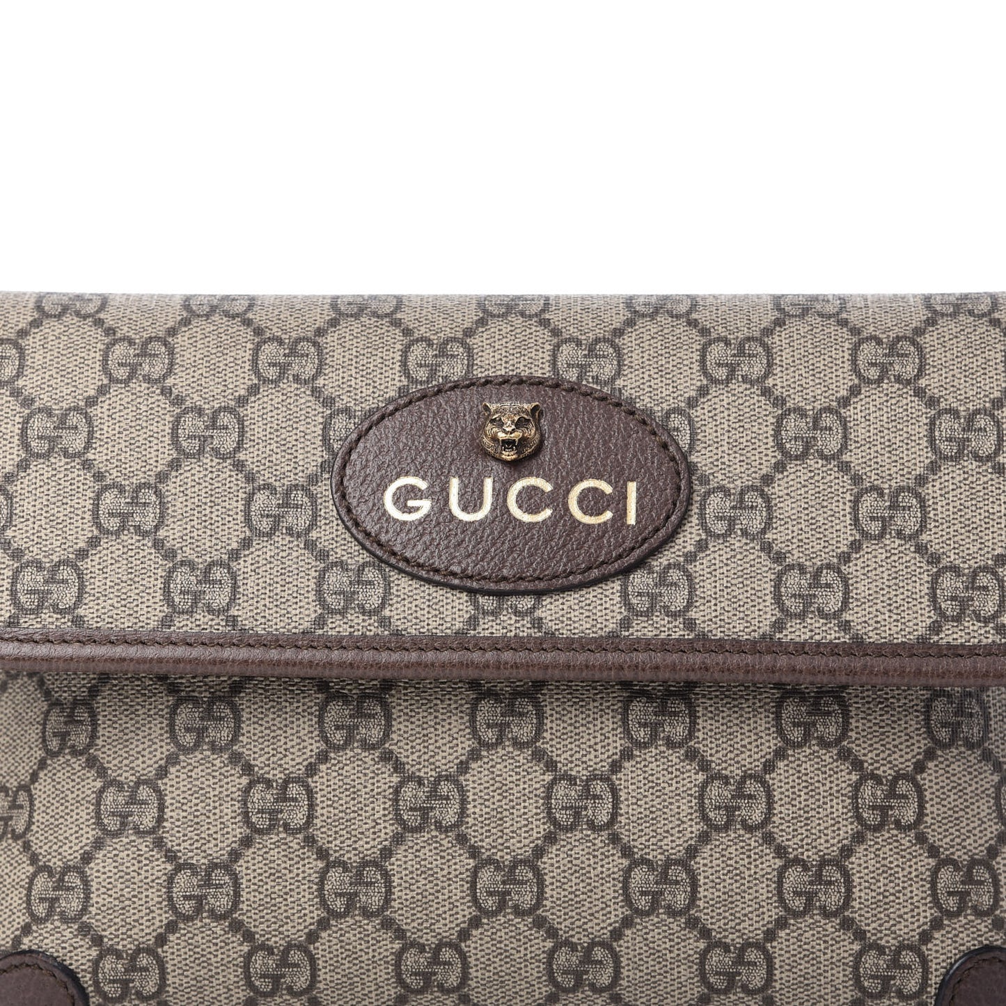 GG Supreme Monogram Neo Vintage Web Belt Bag Brown